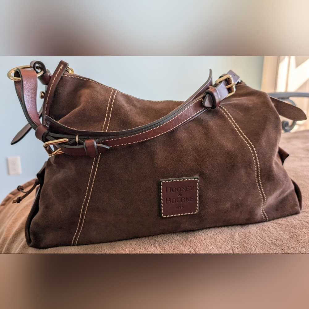 Dooney & Bourke Brown Suede & Leather Women's Bag